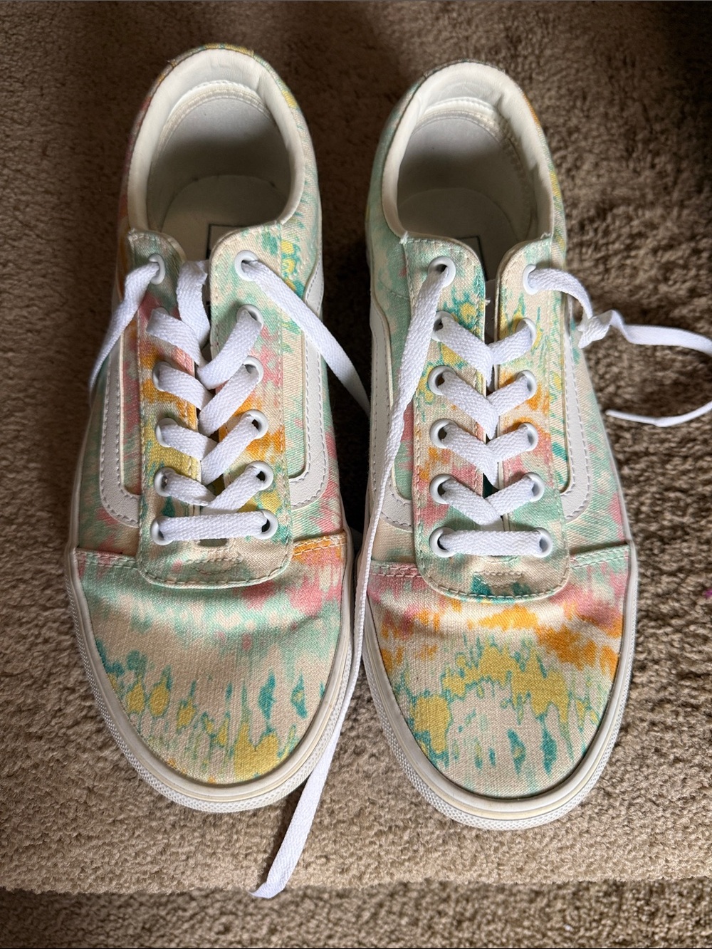 Pastel Tie-Dye Canvas Sneakers